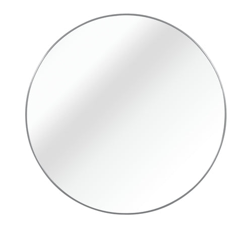 36 Inch Silver Metal Framed Round Bathrrom Mirror for Wall
