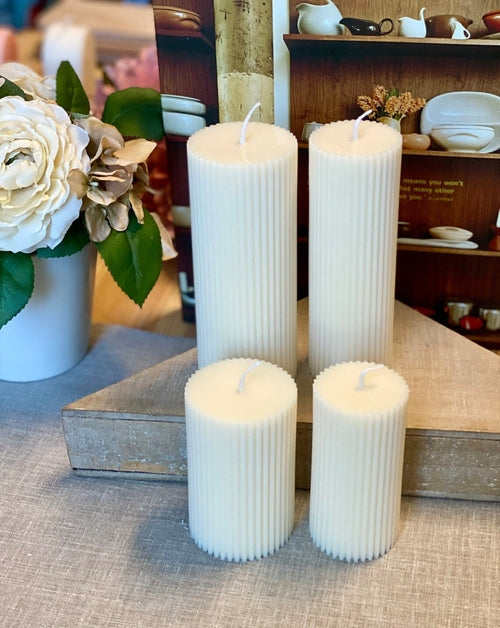 Minimalist Ribbed Candles for Effortless Home Decor
